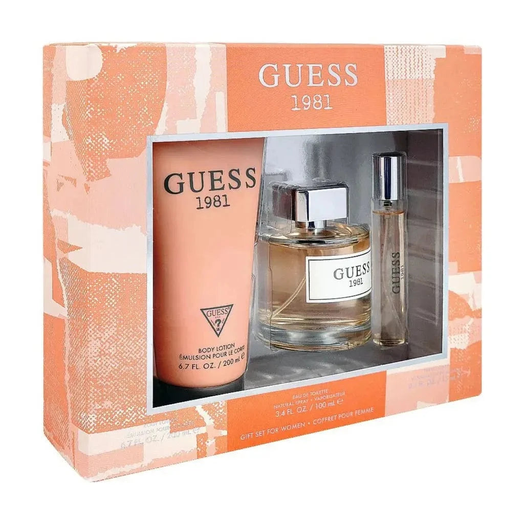 Guess 1981 By Guess Women's Eau De Toilette 3pcs Gift Set.