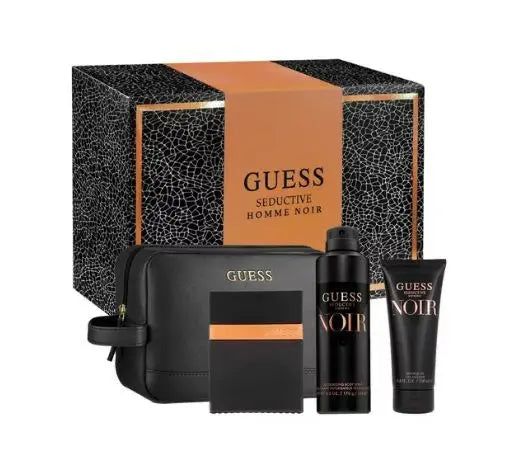 Guess Seductive Homme Noir 4pc Gift Set For Men's - perfumesandrea