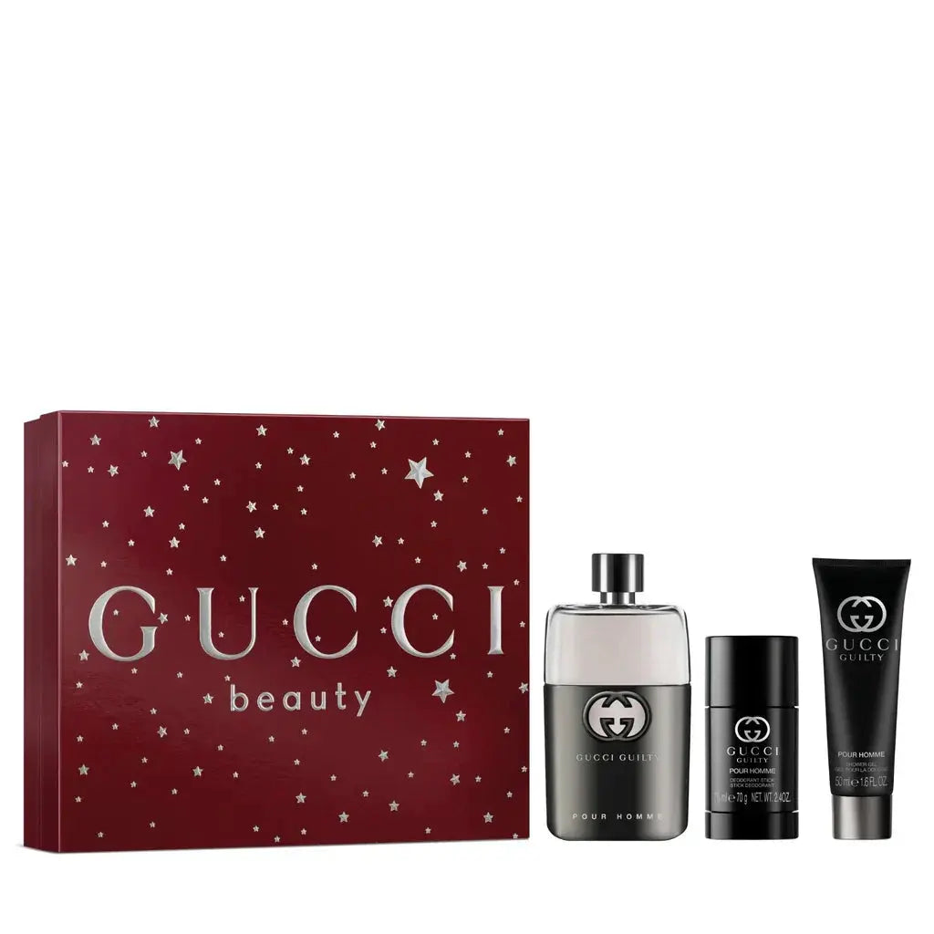 Guilty 3-Piece Set By Gucci For Men 3.0oz EDT Spray