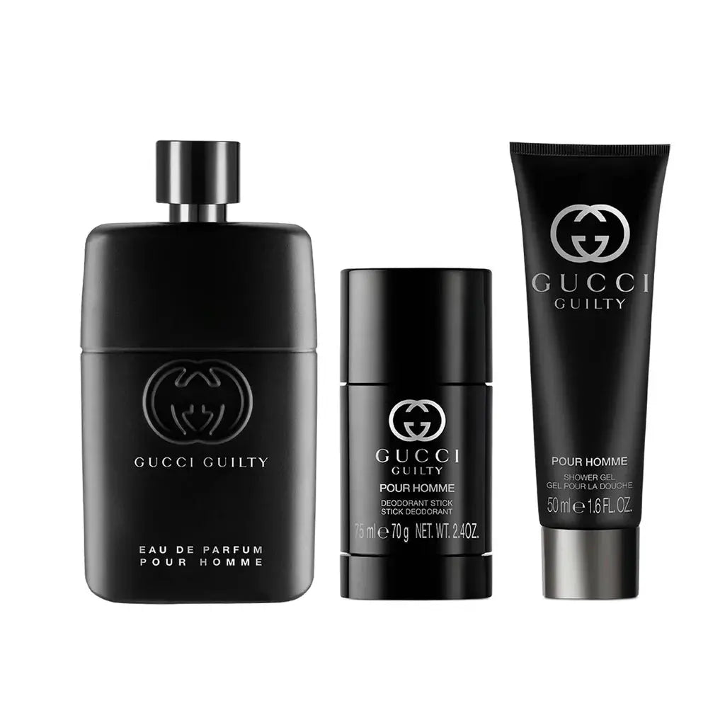 Guilty by Gucci original box 3pc gift set men fragrance