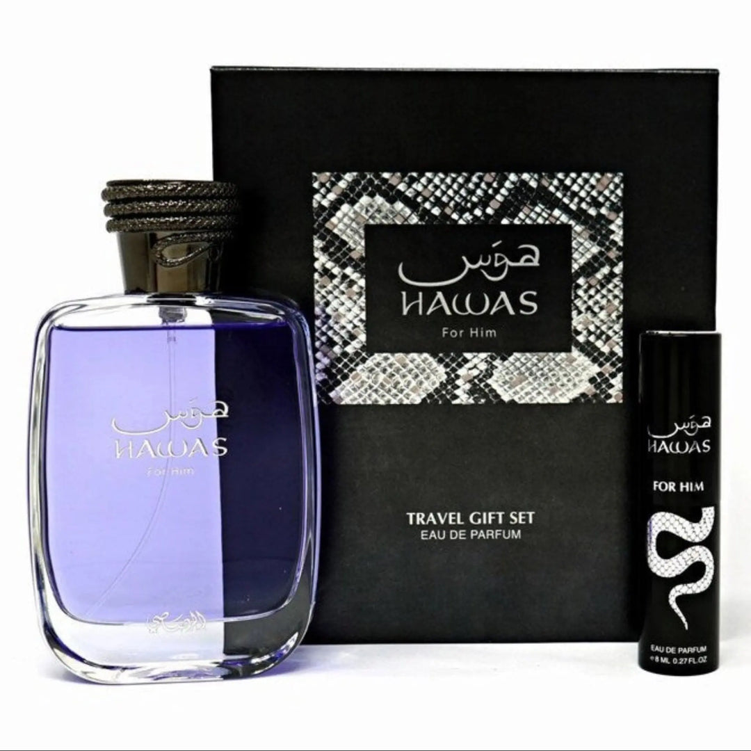 Hawas 2-Piece Set By Rasasi 3.38oz For Men EDP Spray
