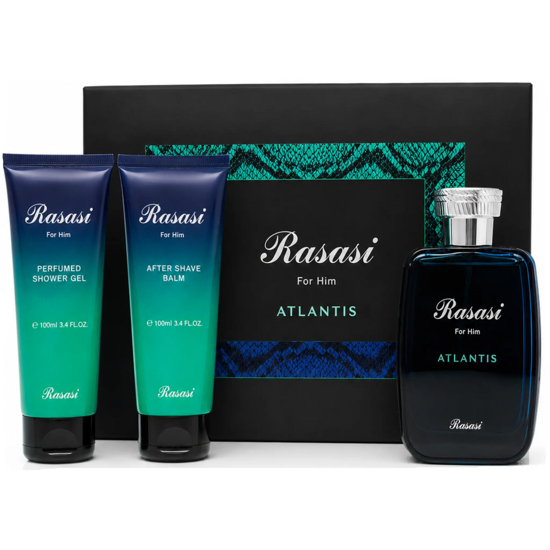 Hawas Atlantis 3-Piece Set By Rasasi 3.3oz For Men EDP Spray