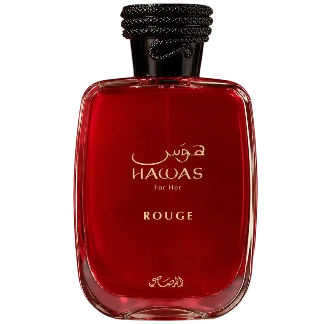 Hawas Rouge by Rasasi Women 3.38oz EDP perfume bottle detail