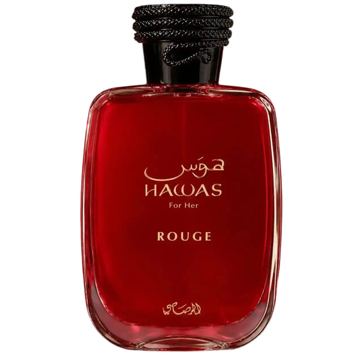 Hawas Rouge by Rasasi Women 3.38oz EDP perfume bottle detail