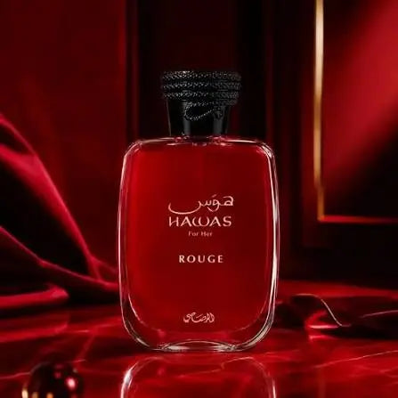Hawas Rouge by Rasasi sensual sweet feminine fragrance for dates and evenings