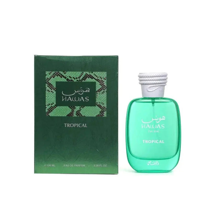 Hawas Tropical by Rasasi for Men 3.3oz EDP perfume bottle