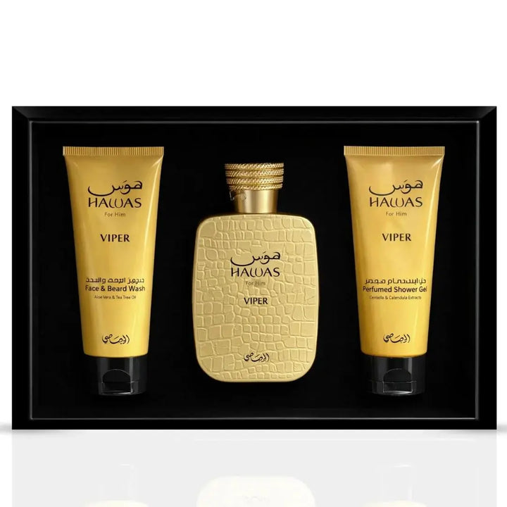 Hawas Viper by Rasasi original 3-piece Eau de Parfum gift set