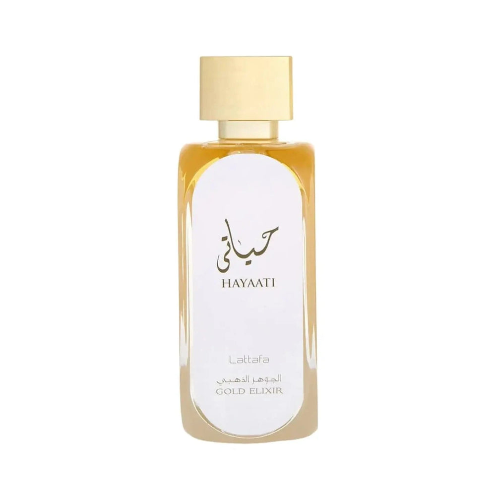 Hayaati Gold Elixir By Lattafa Unisex 3.4 oz Eau De Parfum Spray - perfumesandrea
