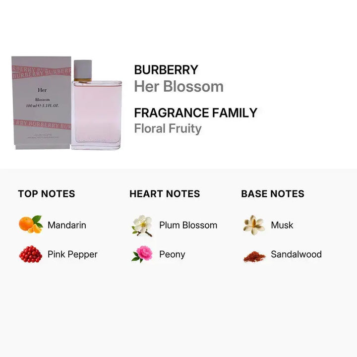 Burberry Her Blossom peony plum blossom perfume for women