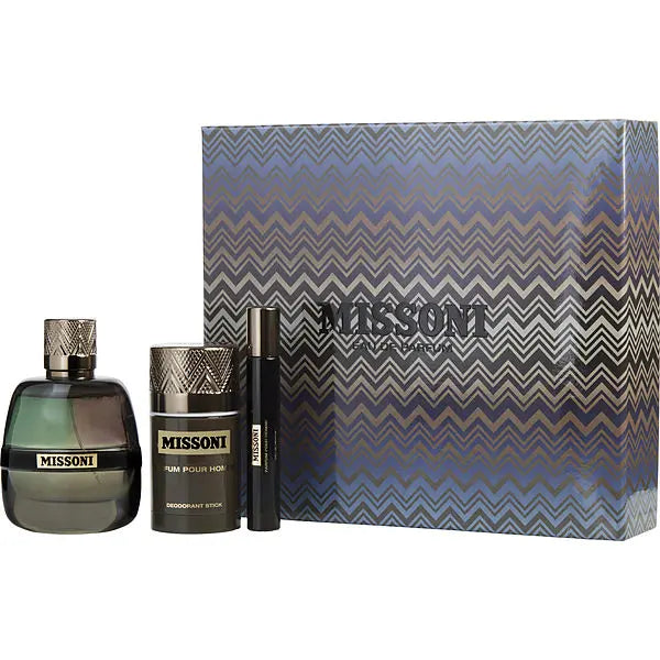 Homme 3-Piece Set By Missoni For Men 3.4oz EDP Spray