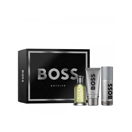 Hugo Boss Bottled 3-Piece Set 3.3oz Men EDT Spray by Hugo Boss