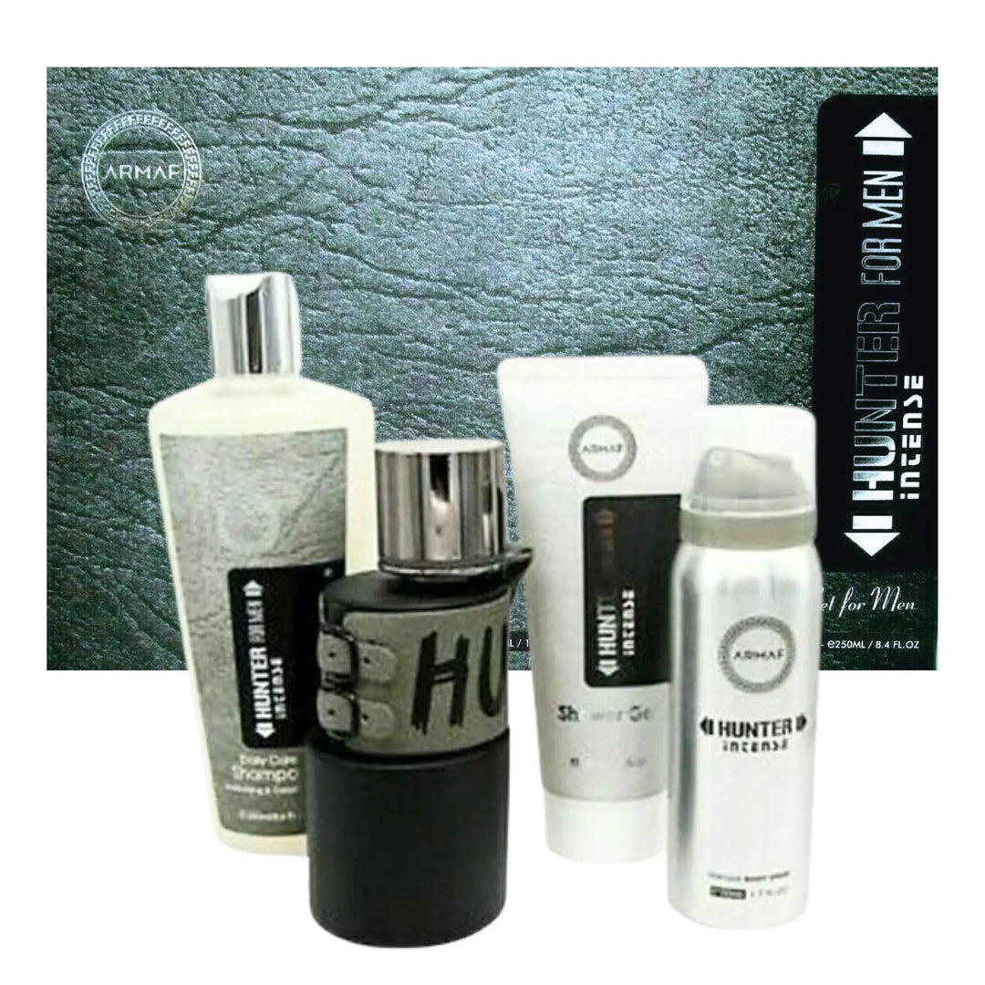 Hunter Intense 4-Piece Set By Armaf For Men 3.4oz EDT Spray