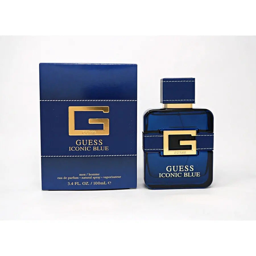 Guess Iconic Blue for Men 3.4oz EDP perfume bottle
