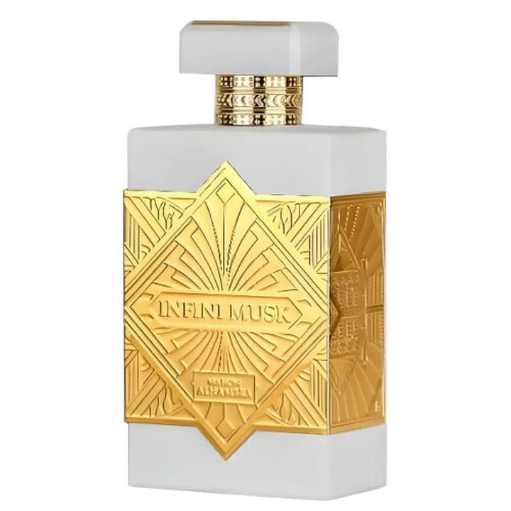 Infini Musk by Maison Alhambra 3.4oz EDP bottle detail