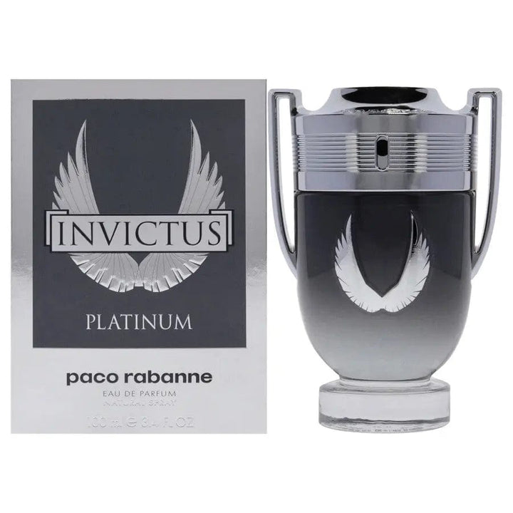 Invictus Platinum by Paco Rabanne for Men 3.4oz EDP perfume bottle