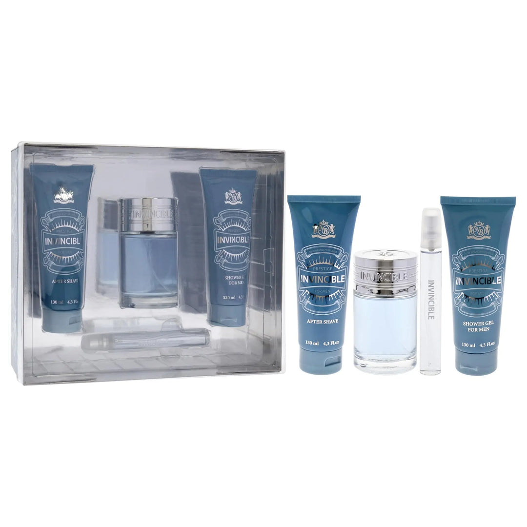 Invincible by New Brand Prestige 3Pcs Set 3.3oz Men EDT Spray
