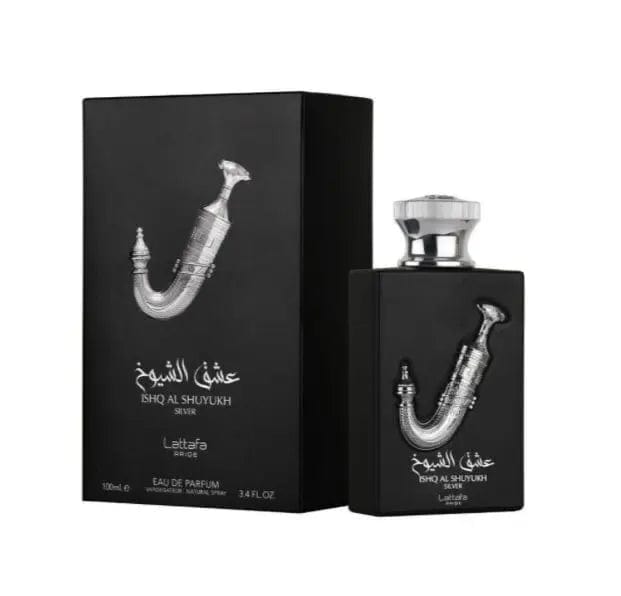 Ishq Al Shuyukh Silver By Lattafa Unisex 3.4 oz EDP Spray - perfumesandrea