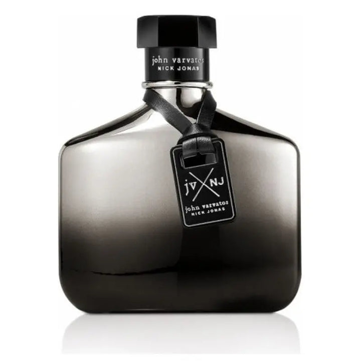 JXJ Silver by John Varvatos EDP bottle close-up detail