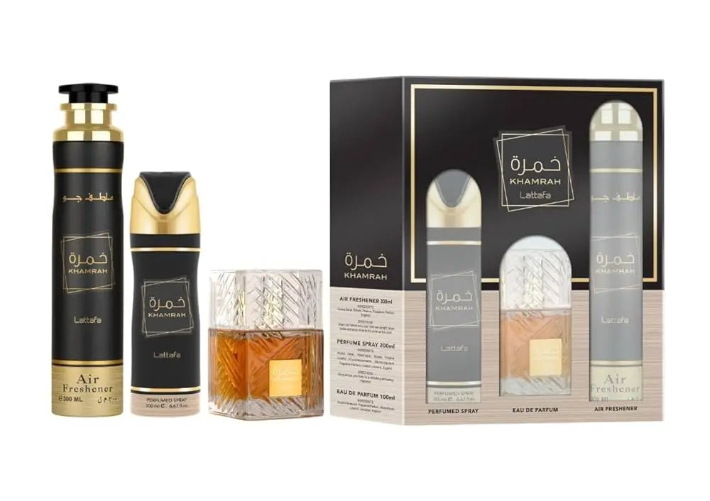 Khamrah By Lattafa For Unisex 3Pcs Set EDP Spray Lattafa