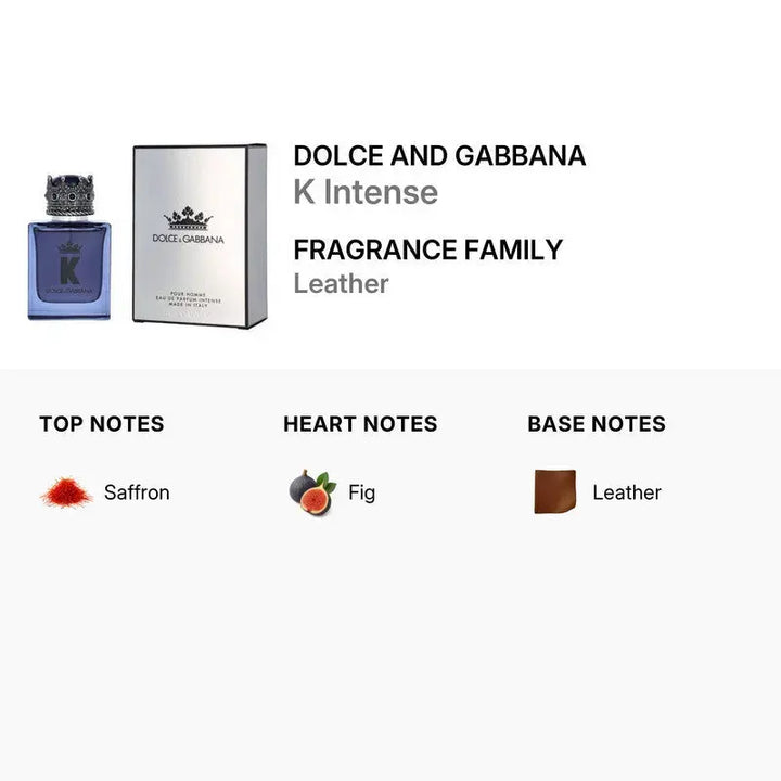King Intense By Dolce &amp; Gabbana 1.7oz For Men EDP Spray