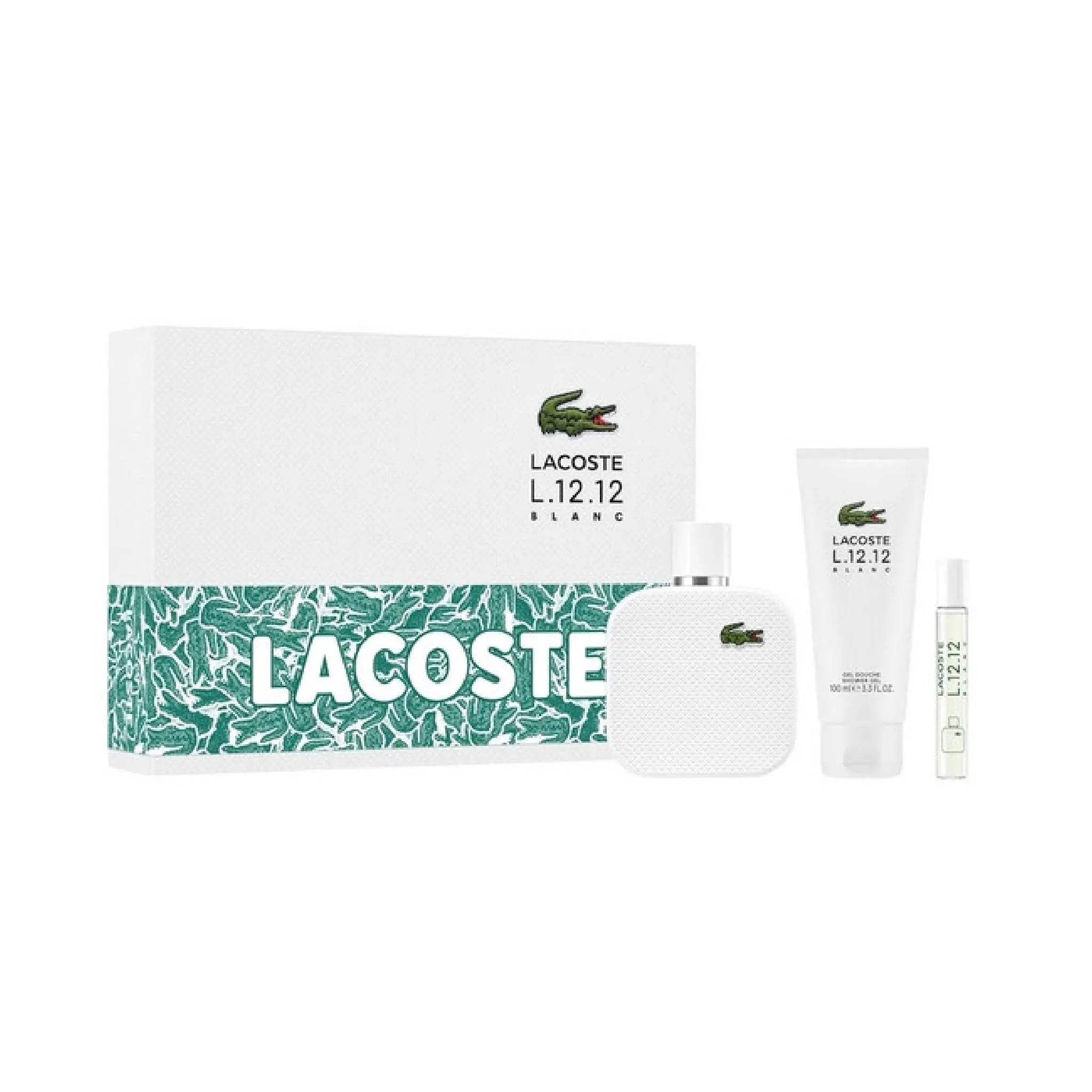 Lacoste L.12.12 Blanc men 3pc set 3.3oz EDT perfume