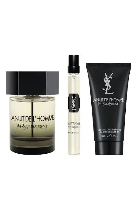 La Nuit De L'Homme by Yves Saint Laurent original 3-piece gift set packaging