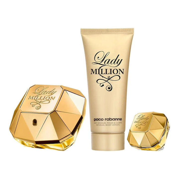 Lady Million by Paco Rabanne Women’s 3pc Gift Set EDP