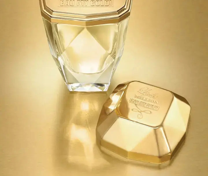 Lady Million Eau My Gold by Paco Rabanne sparkling feminine fragrance
