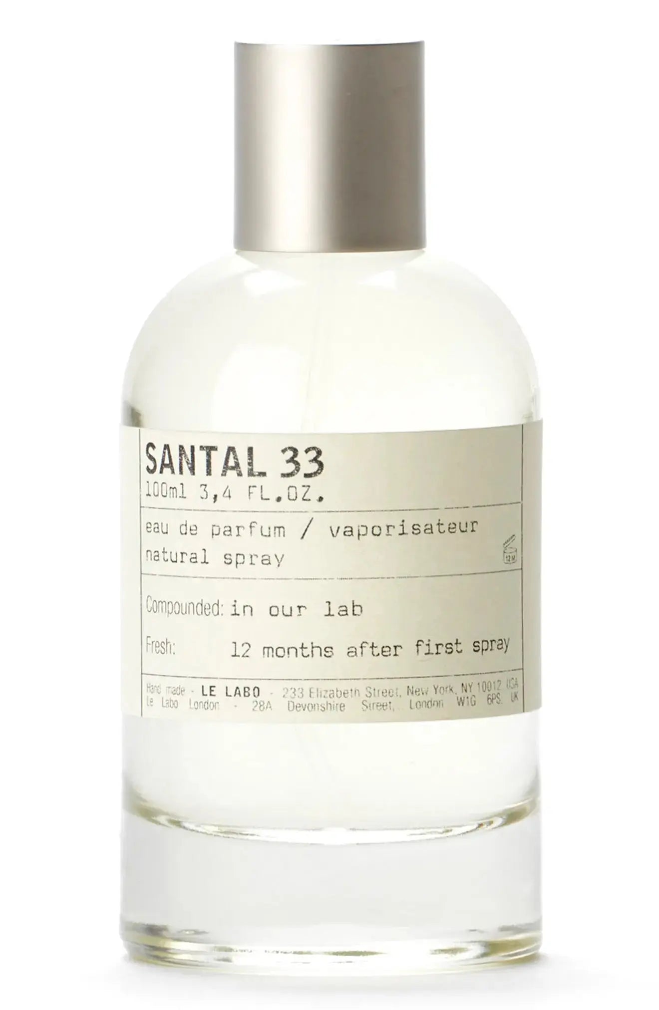 Le Labo Santal 33 Eau De Parfum Spray 100ml 3.4oz Unisex Spray Le Labo