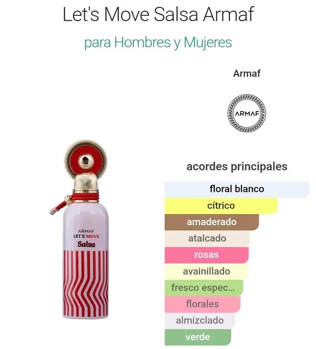 Let's Move Salsa by Armaf citrus woody fragrance for men and women