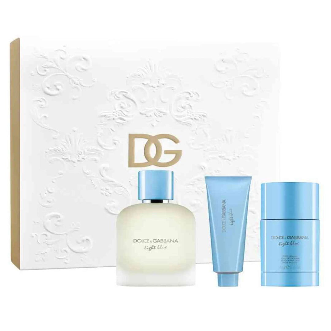 Light Blue 3-Piece Set By Dolce &amp; Gabbana 3.3oz For Men EDT Spray