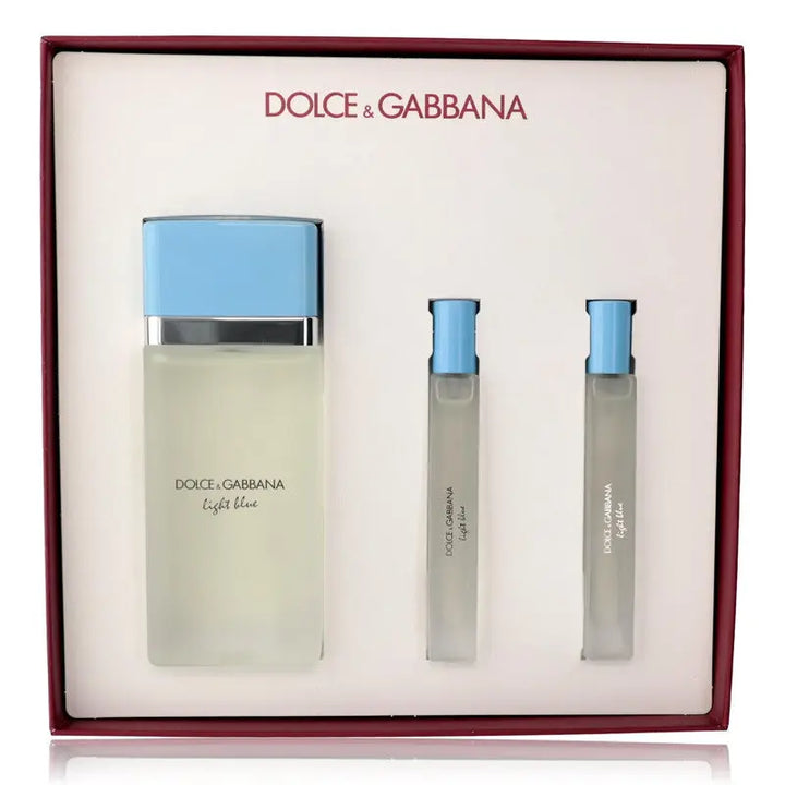 Dolce &amp; Gabbana Light Blue Women 3Pc Set with 3.4oz Eau de Toilette