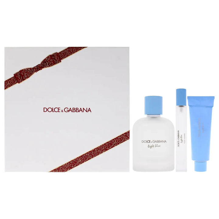 Light Blue Dolce &amp; Gabbana men 3pc set 4.2oz EDT perfume