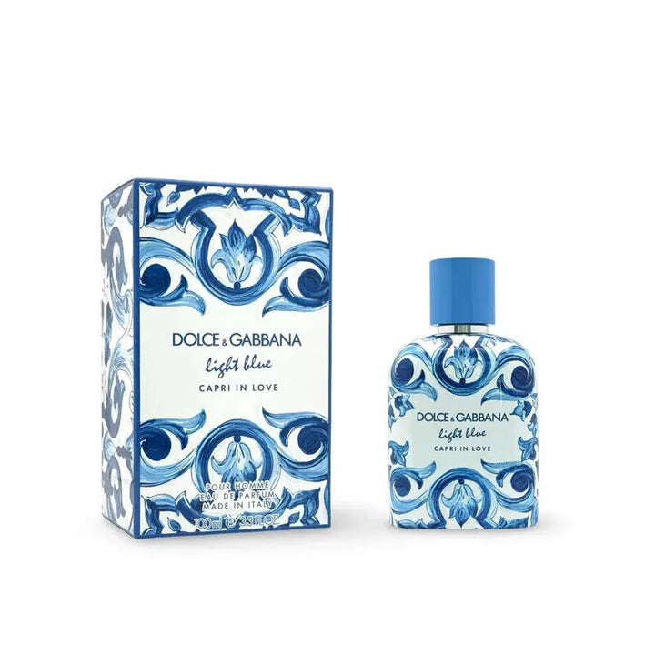 Light Blue Capri In Love by Dolce &amp; Gabbana for Men 3.3oz EDP perfume bottle