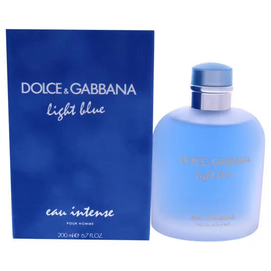 Light Blue Eau Intense by Dolce &amp; Gabbana for Men 6.7oz EDP perfume bottle