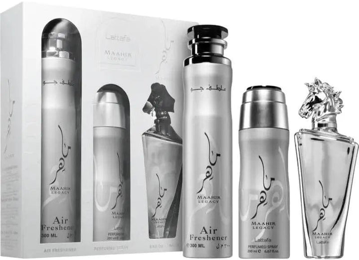 Lattafa Maahir Legacy 3pc Men’s Gift Set Eau de Parfum.