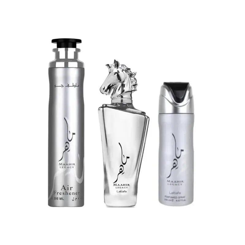 Lattafa Maahir Legacy 3pc Men’s Gift Set Eau de Parfum.