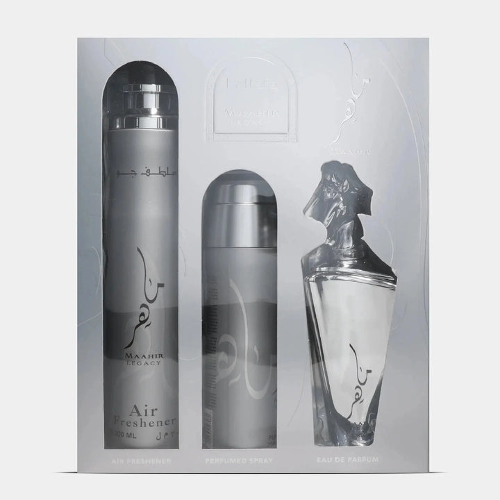 Lattafa Maahir Legacy 3pc Men’s Gift Set Eau de Parfum.
