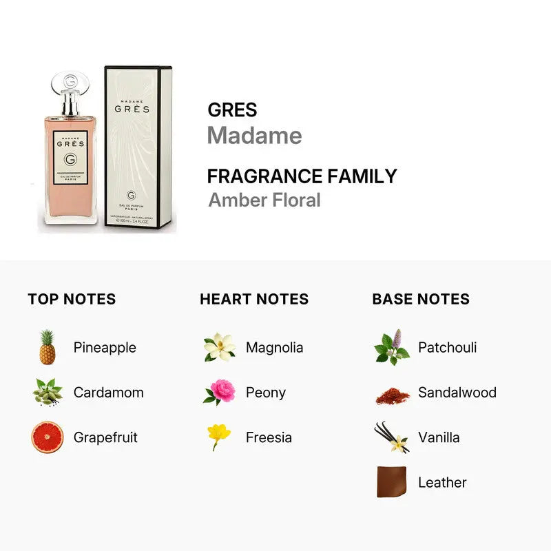 Madame By Gres 3.4oz For Women Eau De Parfum Spray
