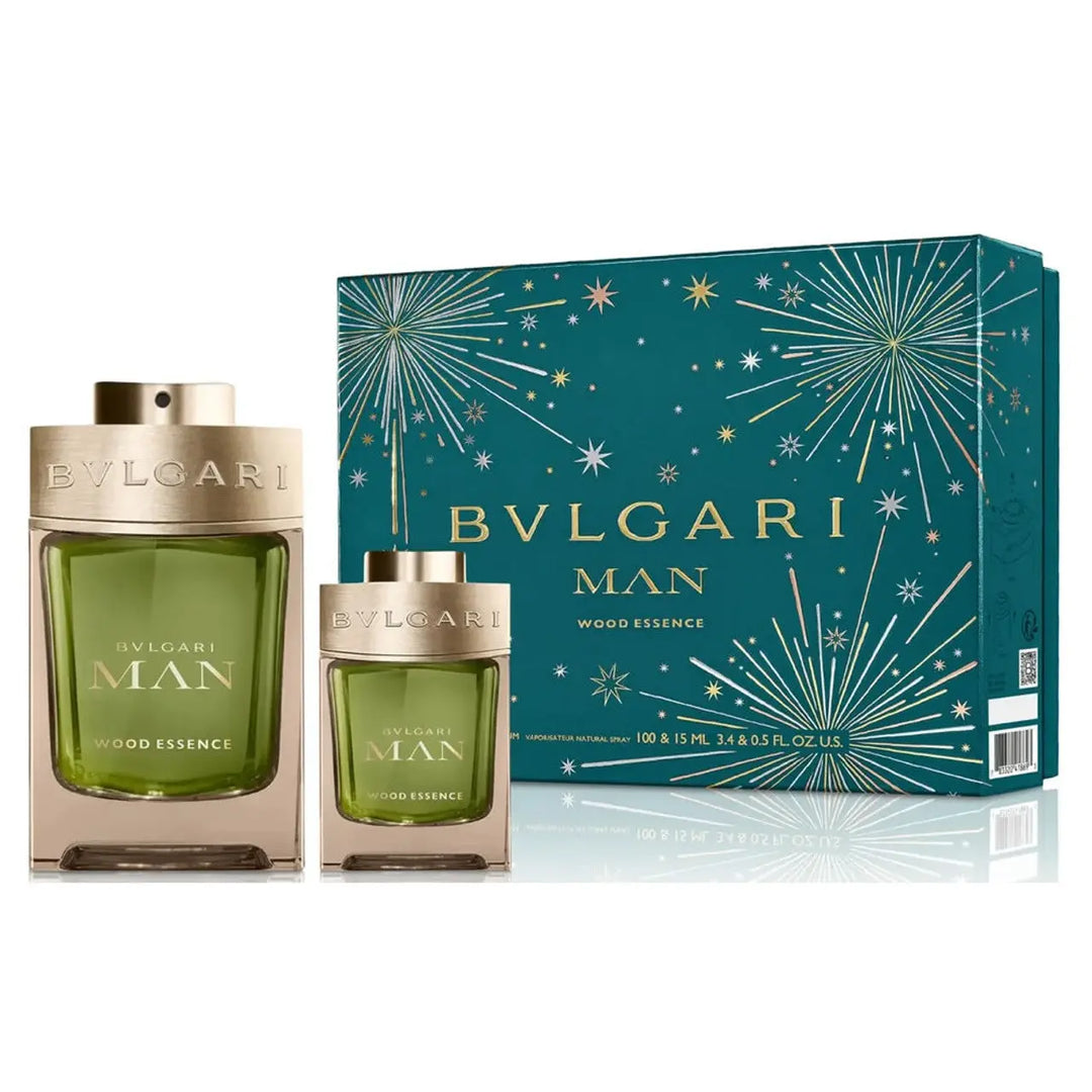 Man Wood Essence By Bvlgari For Man 2Pcs Set EDP Spray Bvlgari