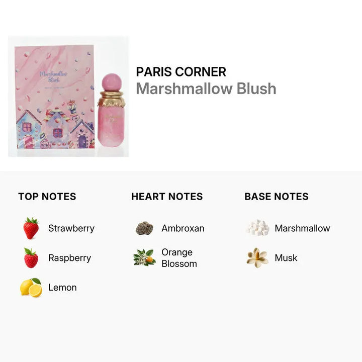 Marshmallow Blush by Paris Corner cozy vanilla marshmallow perfume for women