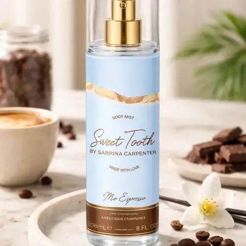 Me Espresso by Sabrina Carpenter warm vanilla coffee body spray