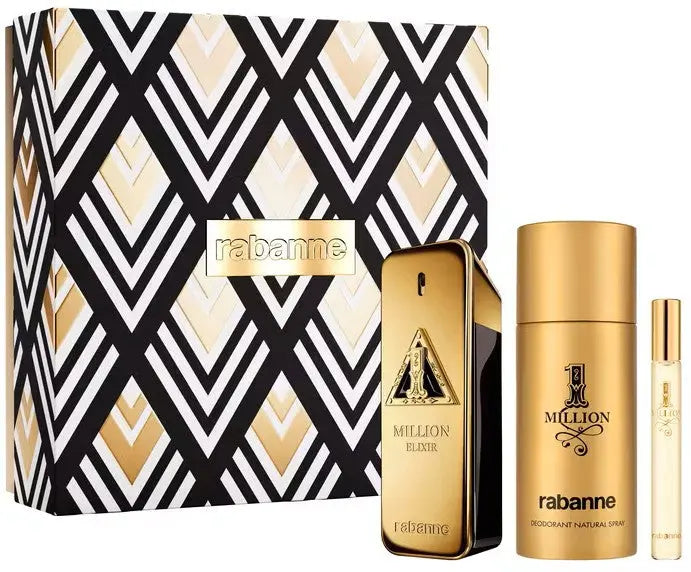 Million Elixir 3-Piece Set By Paco Rabanne 3.4oz For Men EDP Spray