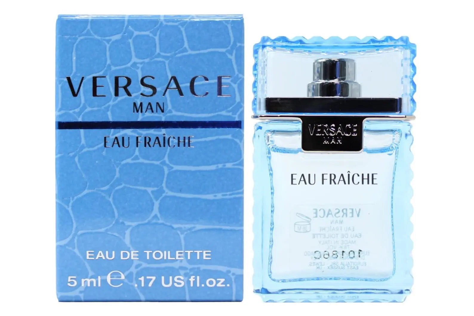 Versace miniature EDT splash bottles close-up