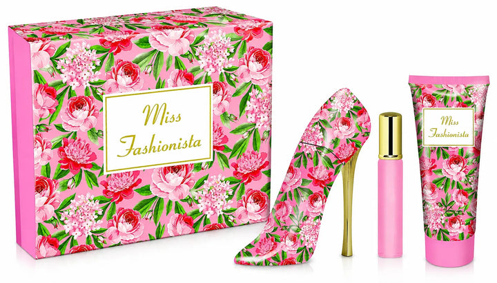 Miss Fashionista by Tiverton for Women 3Pc Set with 3.4oz EDP Spray