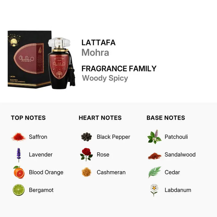 Mohra By Lattafa Unisex 3.4 oz EDP Spray