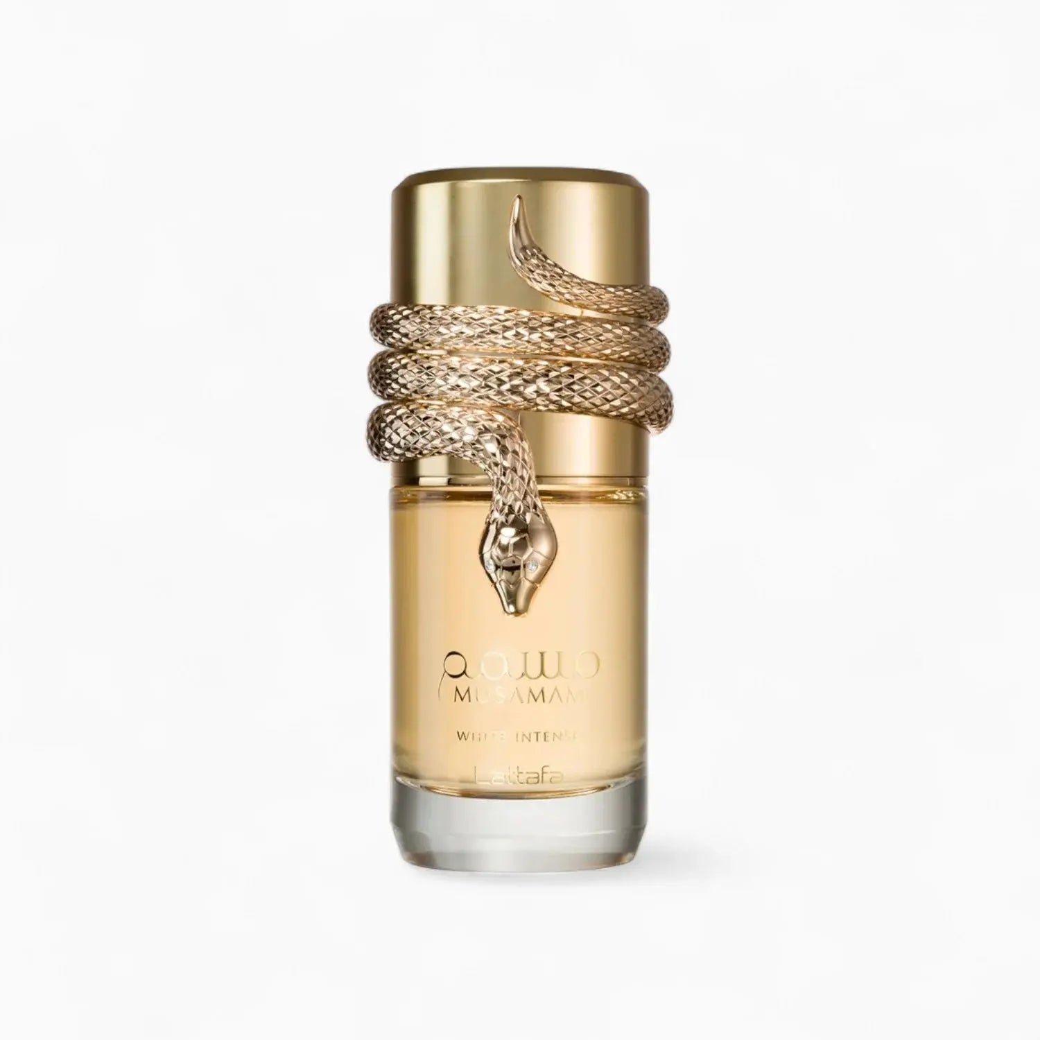 Musamam White Intense by Lattafa Unisex 3.4oz EDP perfume bottle