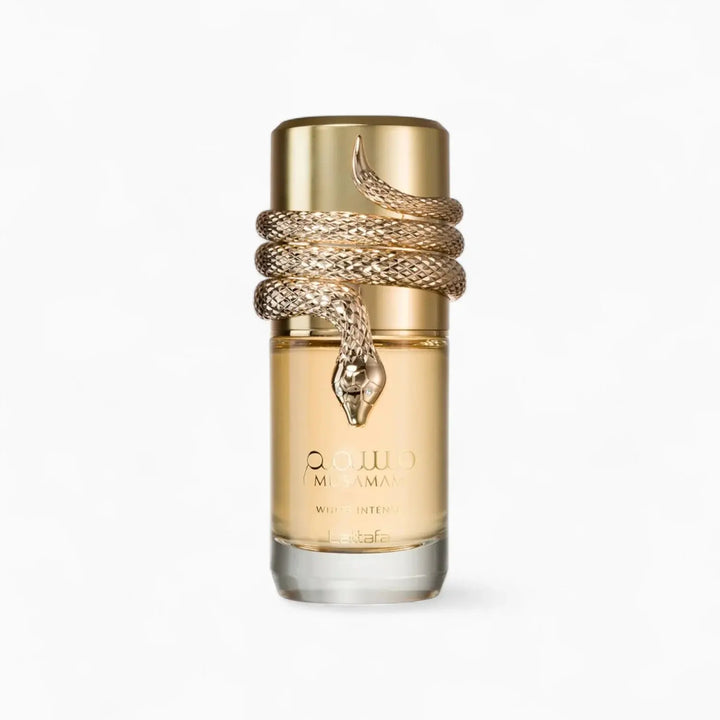 Musamam White Intense by Lattafa Unisex 3.4oz EDP perfume bottle