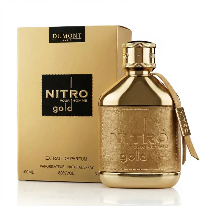 Nitro Gold by Dumont Paris 3.4oz Unisex Extrait De Parfum bottle
