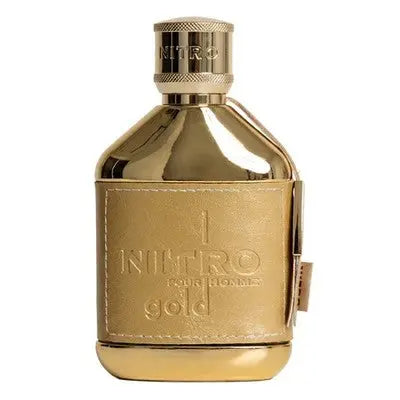 Nitro Gold by Dumont Paris Extrait De Parfum bottle close-up